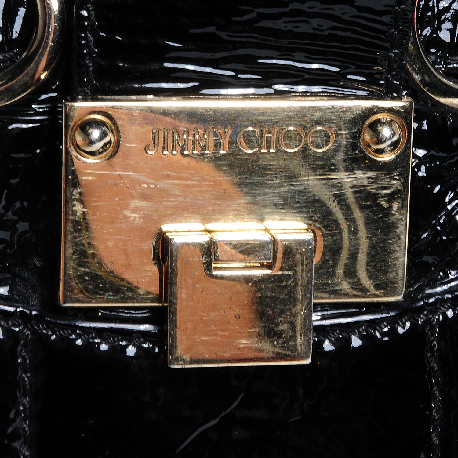 Jimmy Choo Crushed Patent Ramona Black 5 of 8