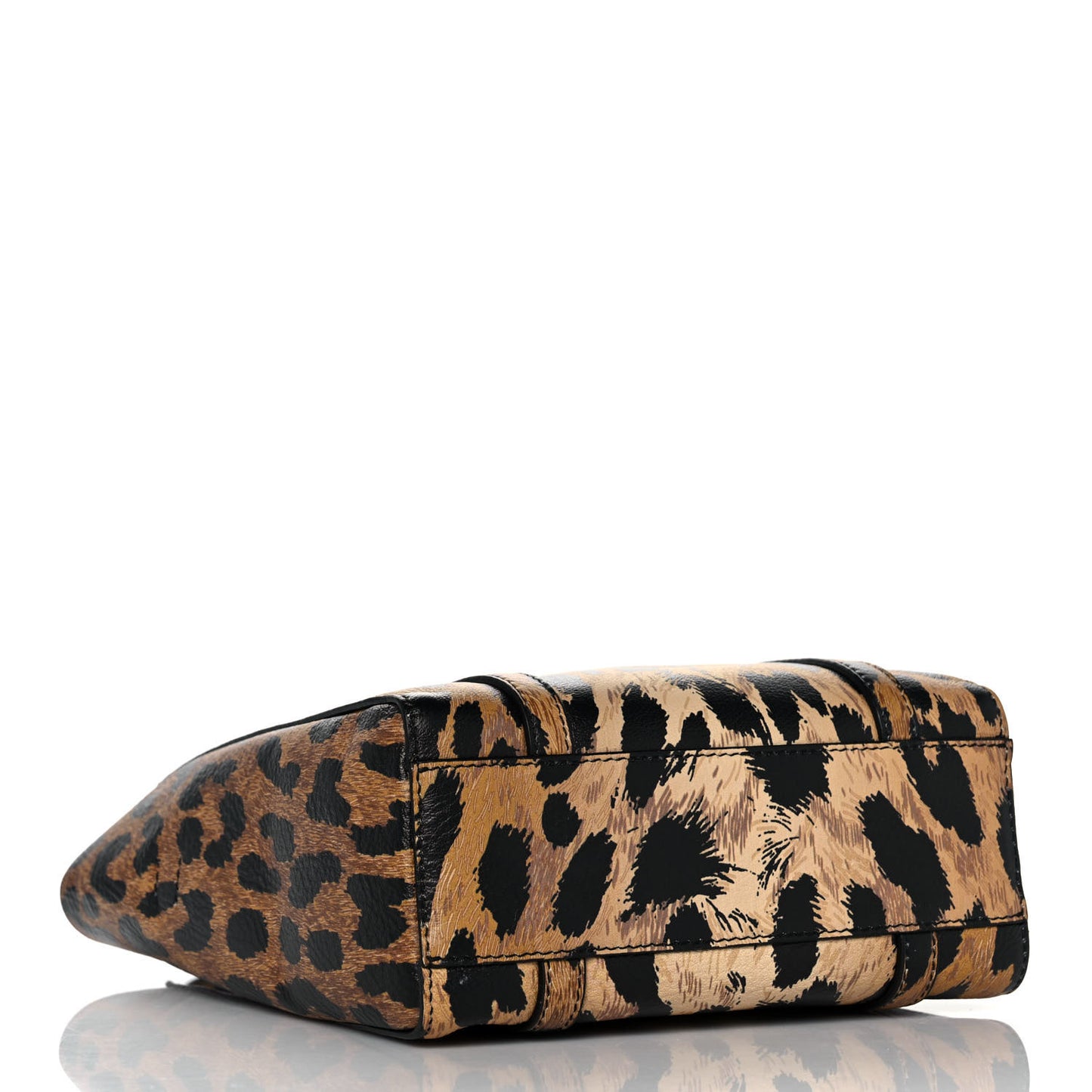 Calfskin Printed Leopard XXS Everyday Tote Beige White
