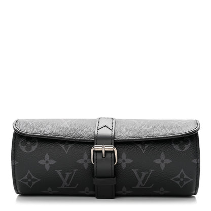 Louis Vuitton Monogram Eclipse 3 Watch Travel Case 1 of 10