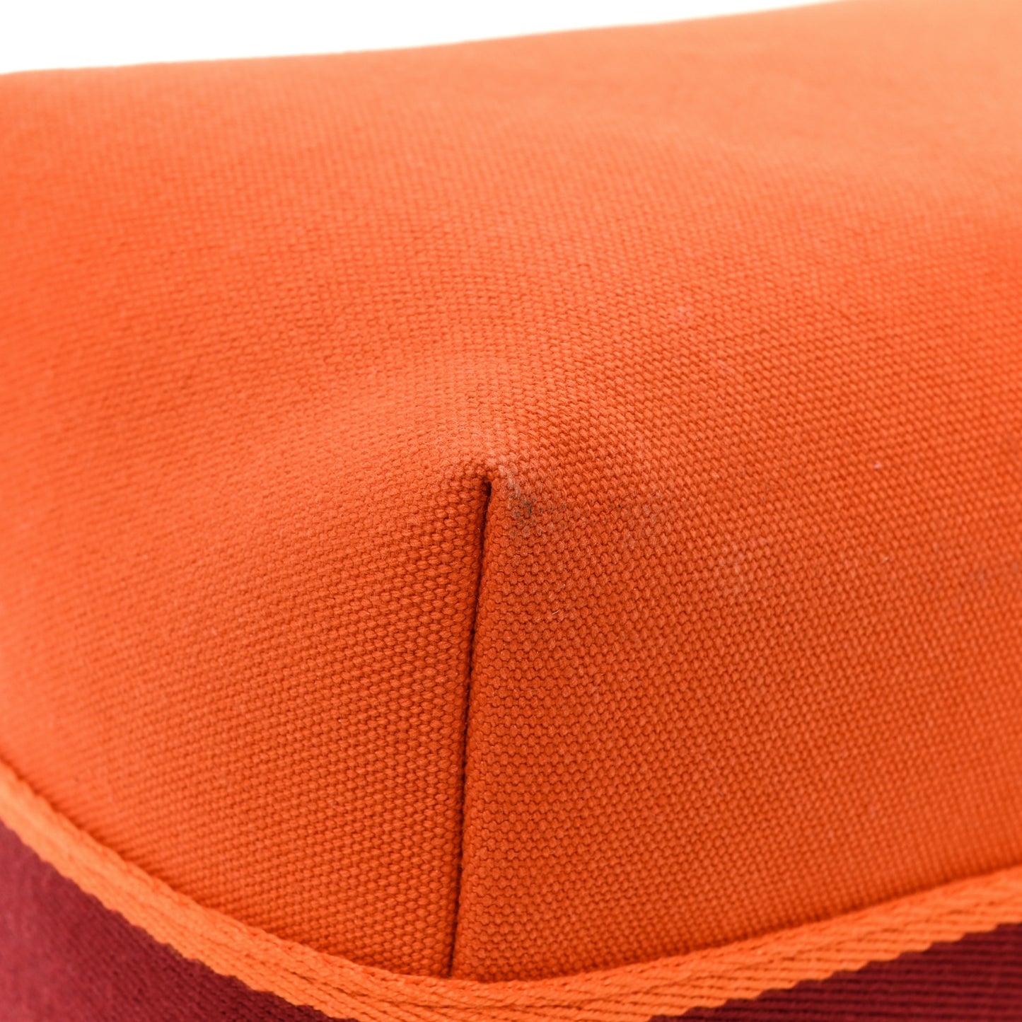 Canvas Large Bride-A-Brac Pouch Orange Feu Burgundy