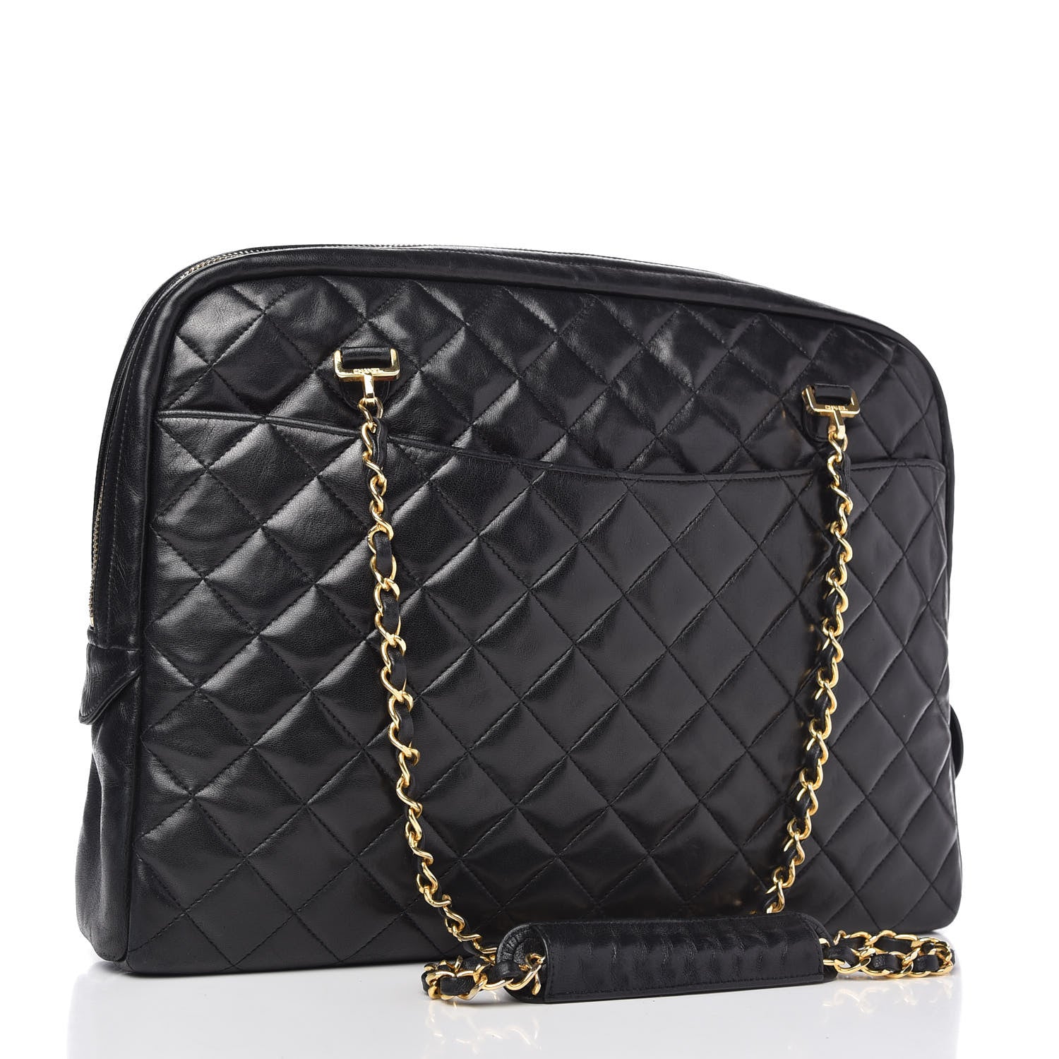 Chanel Lambskin Quilted Shoulder Bag Black 3 of 9