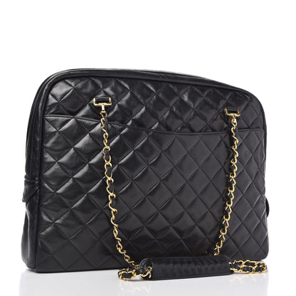 Chanel Lambskin Quilted Shoulder Bag Black 3 of 9