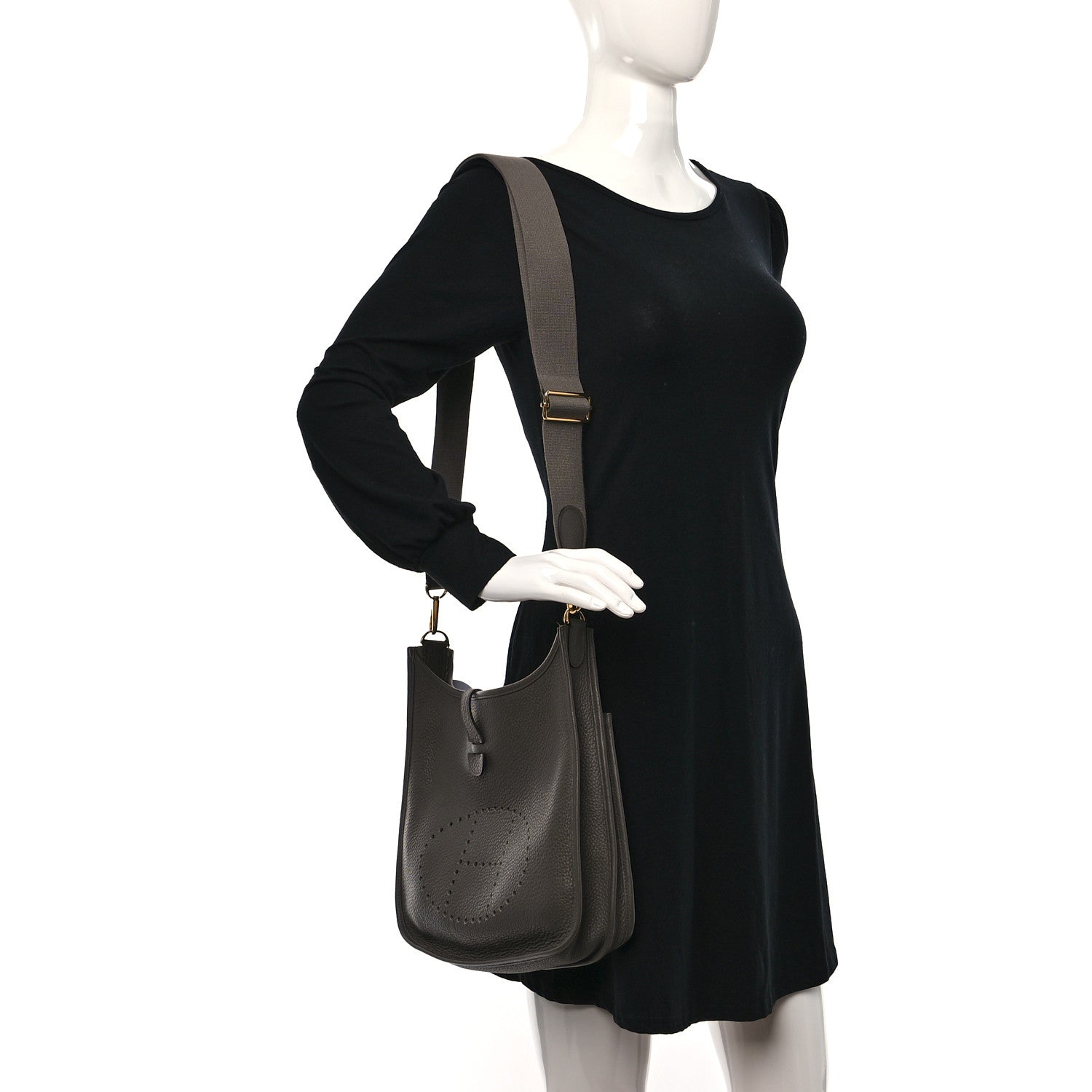 Hermes Taurillon Clemence Evelyne III PM Etain 3 of 9