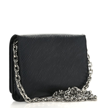 Louis Vuitton Epi Twist Chain Wallet Black 3 of 8