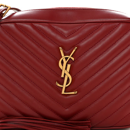 Saint Laurent Calfskin Matelasse Monogram Lou Camera Bag Opyum Red 7 of 9