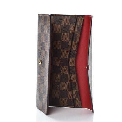 Louis Vuitton Damier Ebene Josephine Wallet Red 3 of 7