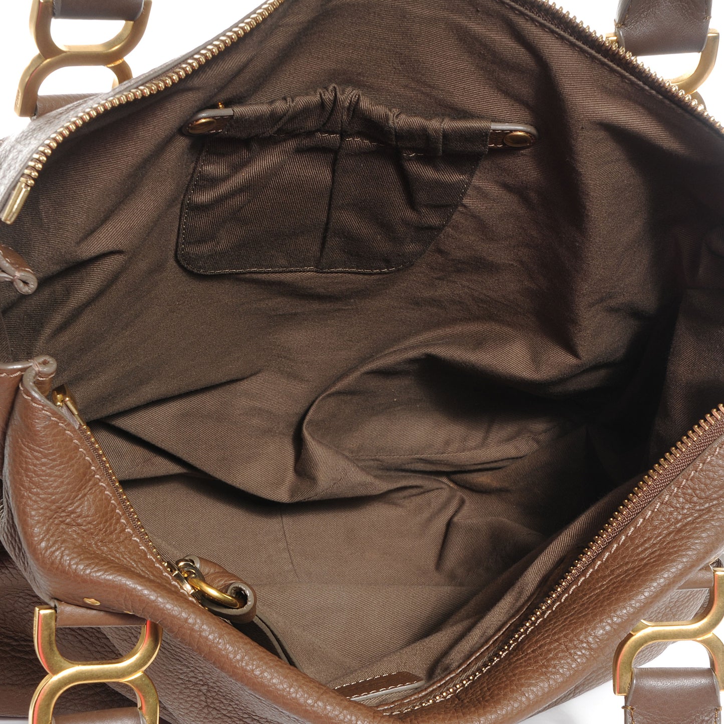 Calfskin Large Marcie Satchel Brown