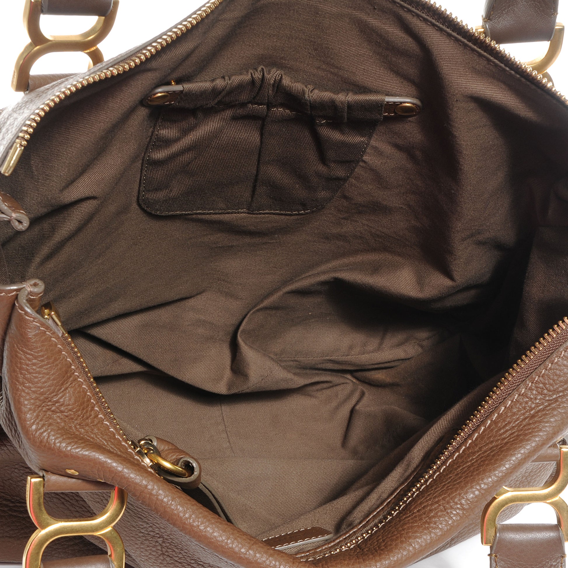 Chloe Calfskin Large Marcie Satchel Brown 5 of 9