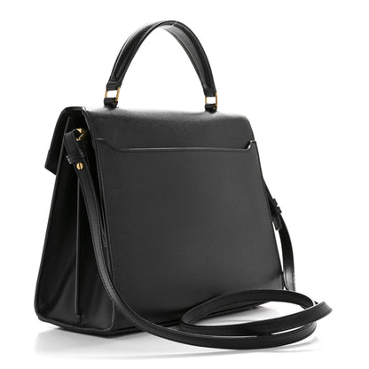 Saint Laurent Grain de Poudre Medium Classic Monogram Cassandra Top Handle Black 3 of 15