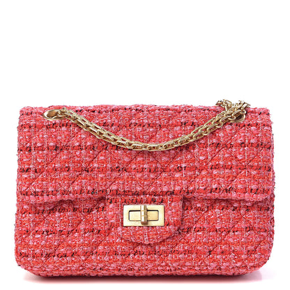 Chanel Tweed Quilted Mini 2.55 Reissue Flap Red Ecru Black 1 of 10