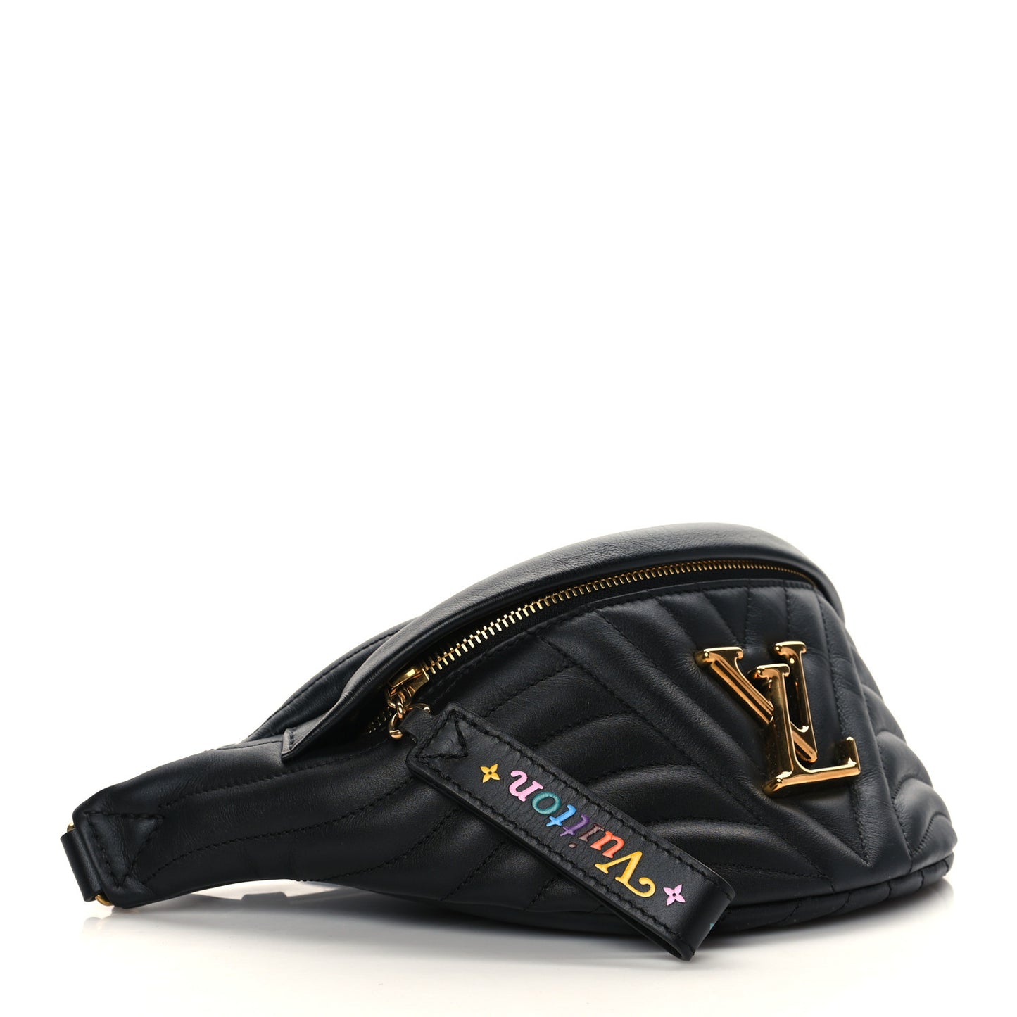 Calfskin Quilted New Wave Bumbag Black