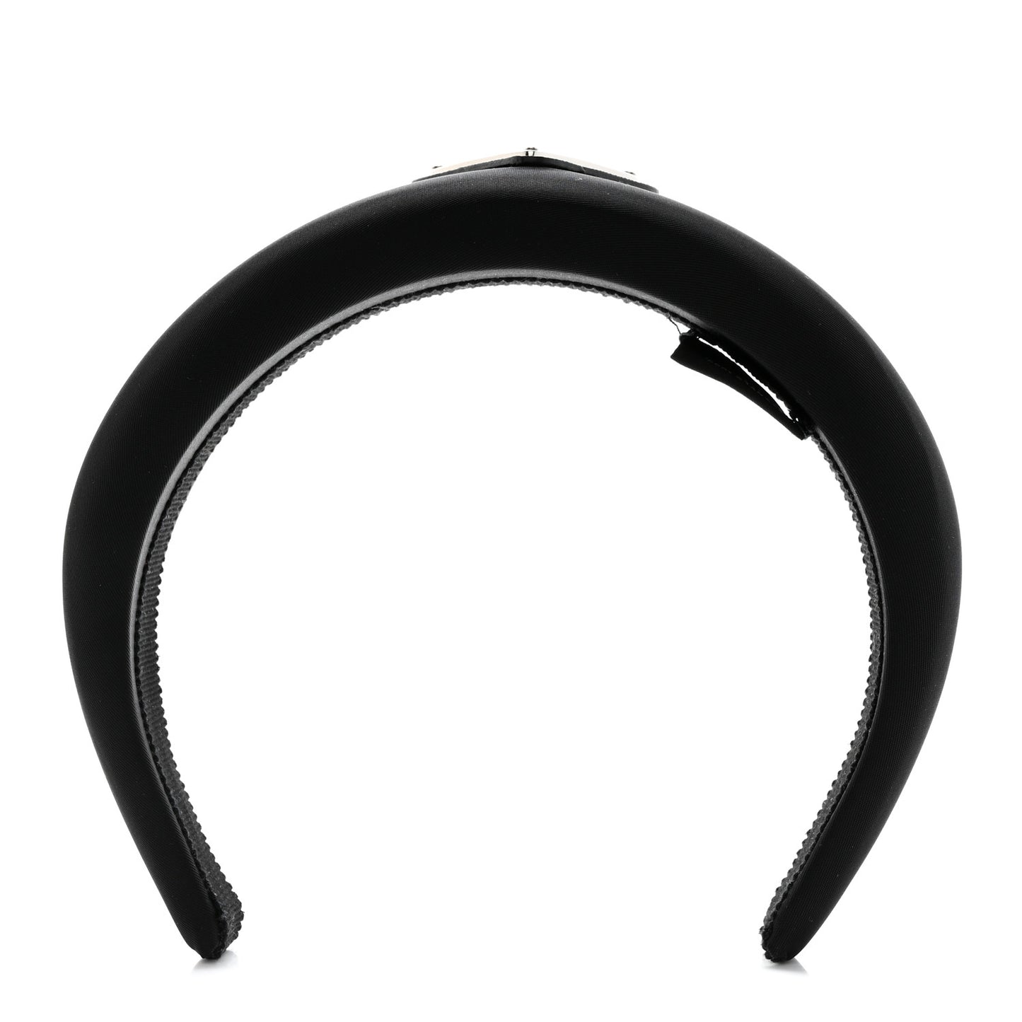 Re-Nylon Metal Triangle Logo Headband Black