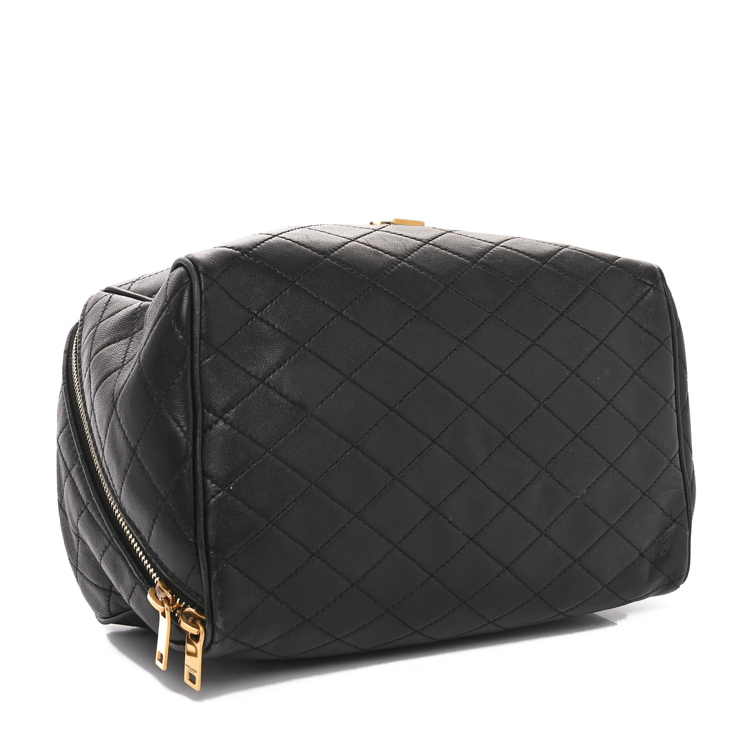 Saint Laurent Lambskin Quilted Gaby Vanity Case Black 4 of 10