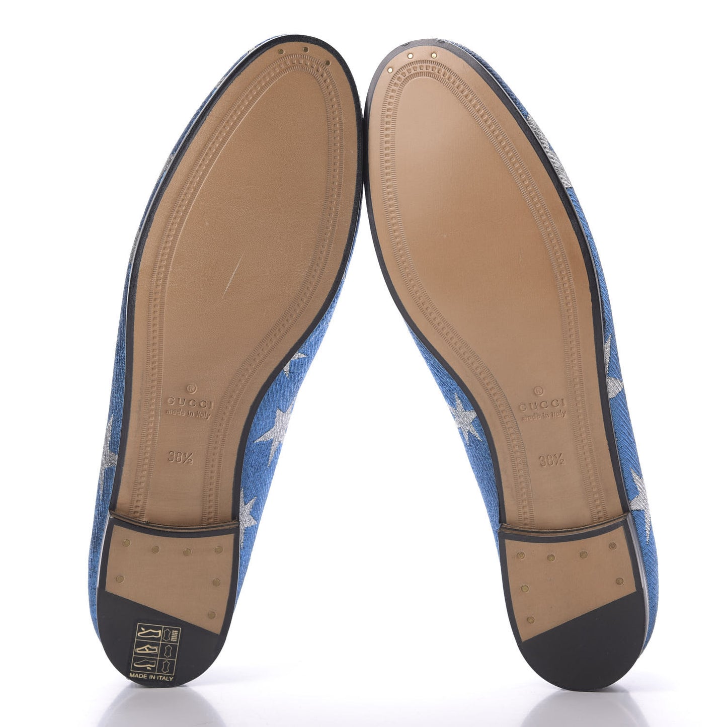 Lurex Calfskin Starry Sky Womens Jordaan Loafers 38.5 Bluette Silver