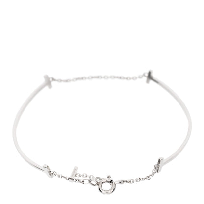 Tiffany Sterling Silver Double T Smile Bracelet 2 of 4