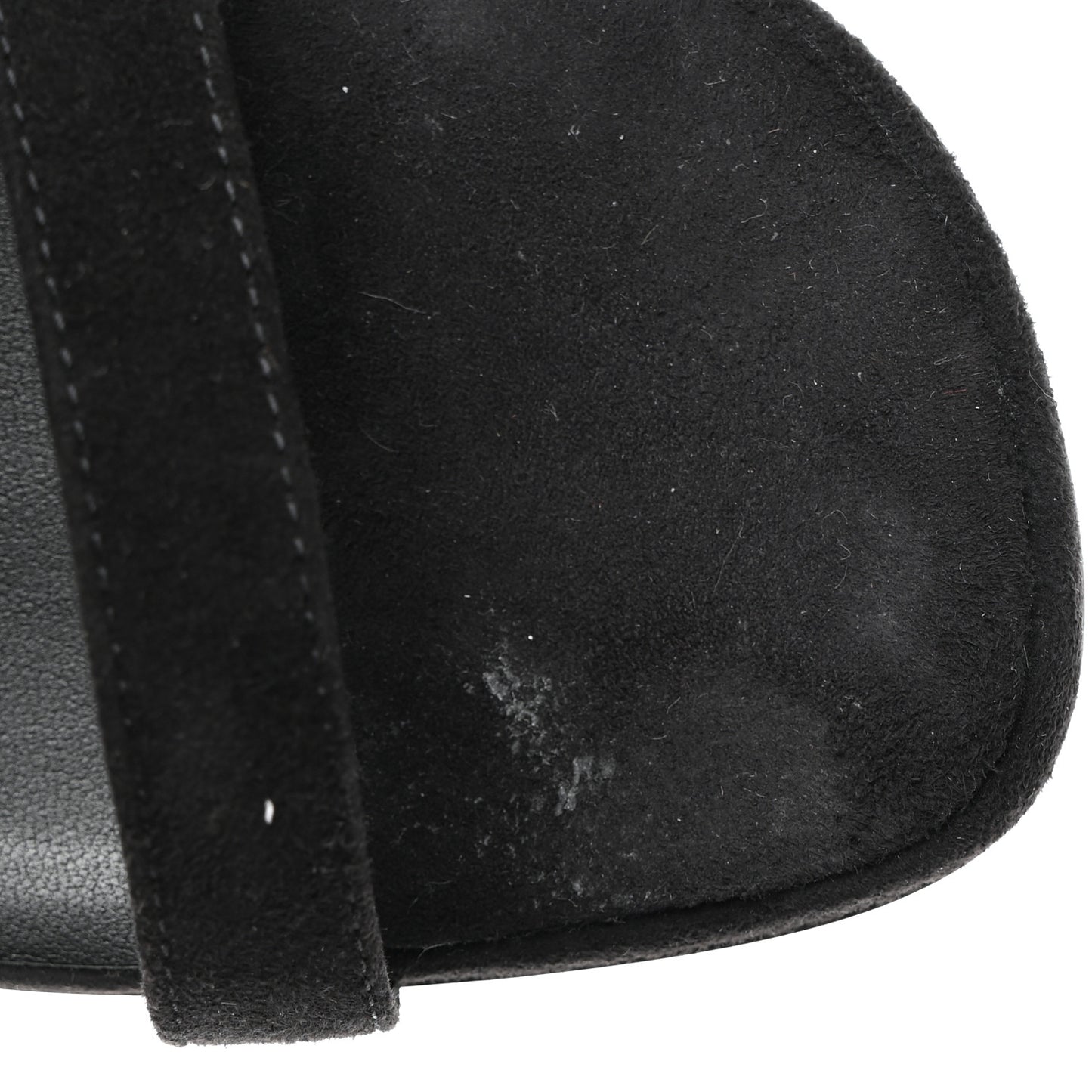 Suede Goatskin Avenue Sandals 39 Black