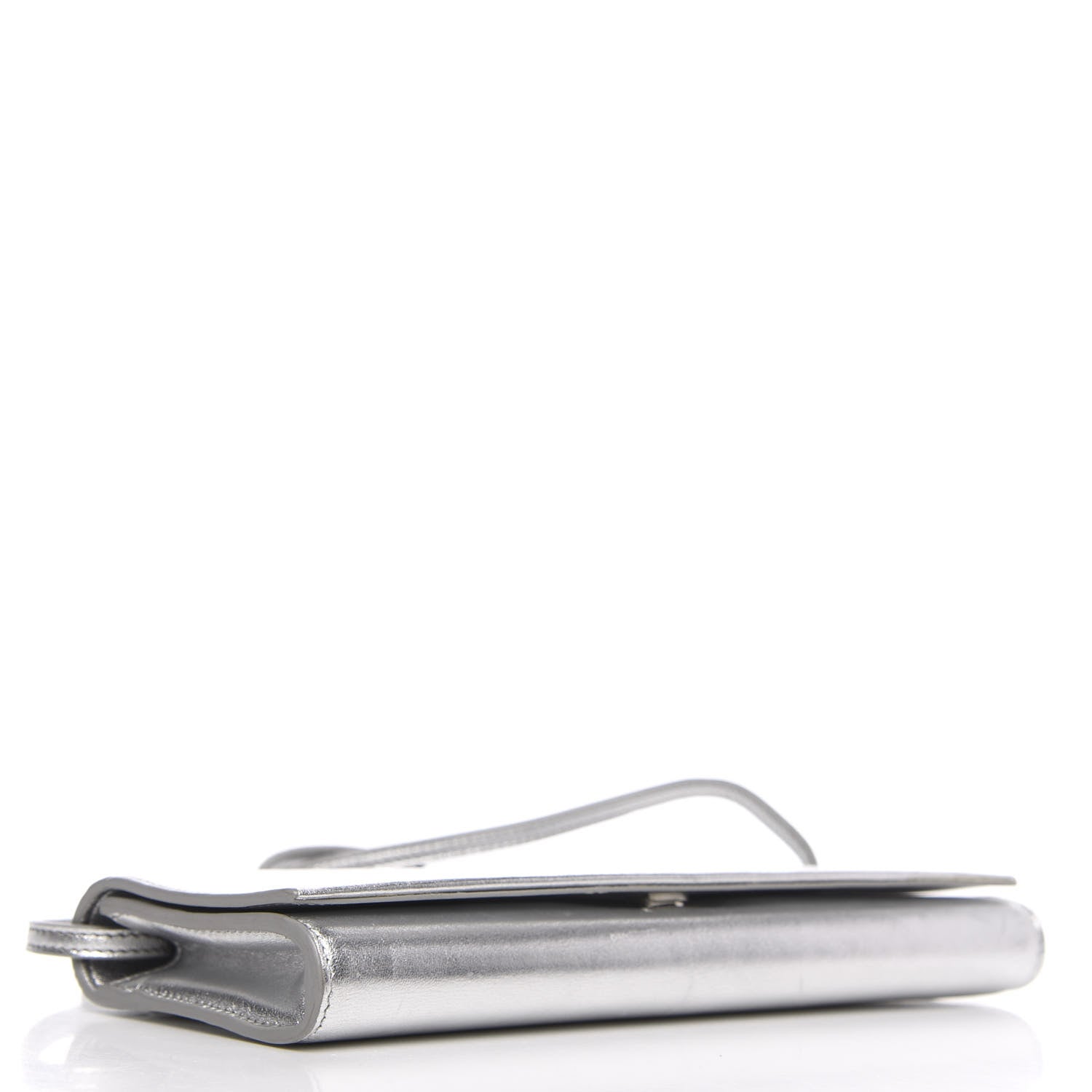 Saint Laurent Nappa Silk Fetiche Clutch Argento 4 of 15
