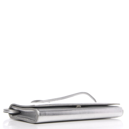 Saint Laurent Nappa Silk Fetiche Clutch Argento 4 of 15