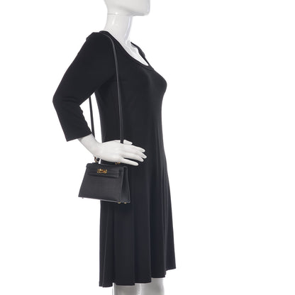 Hermes Chevre Mysore Mini Kelly Sellier 20 Black 2 of 25