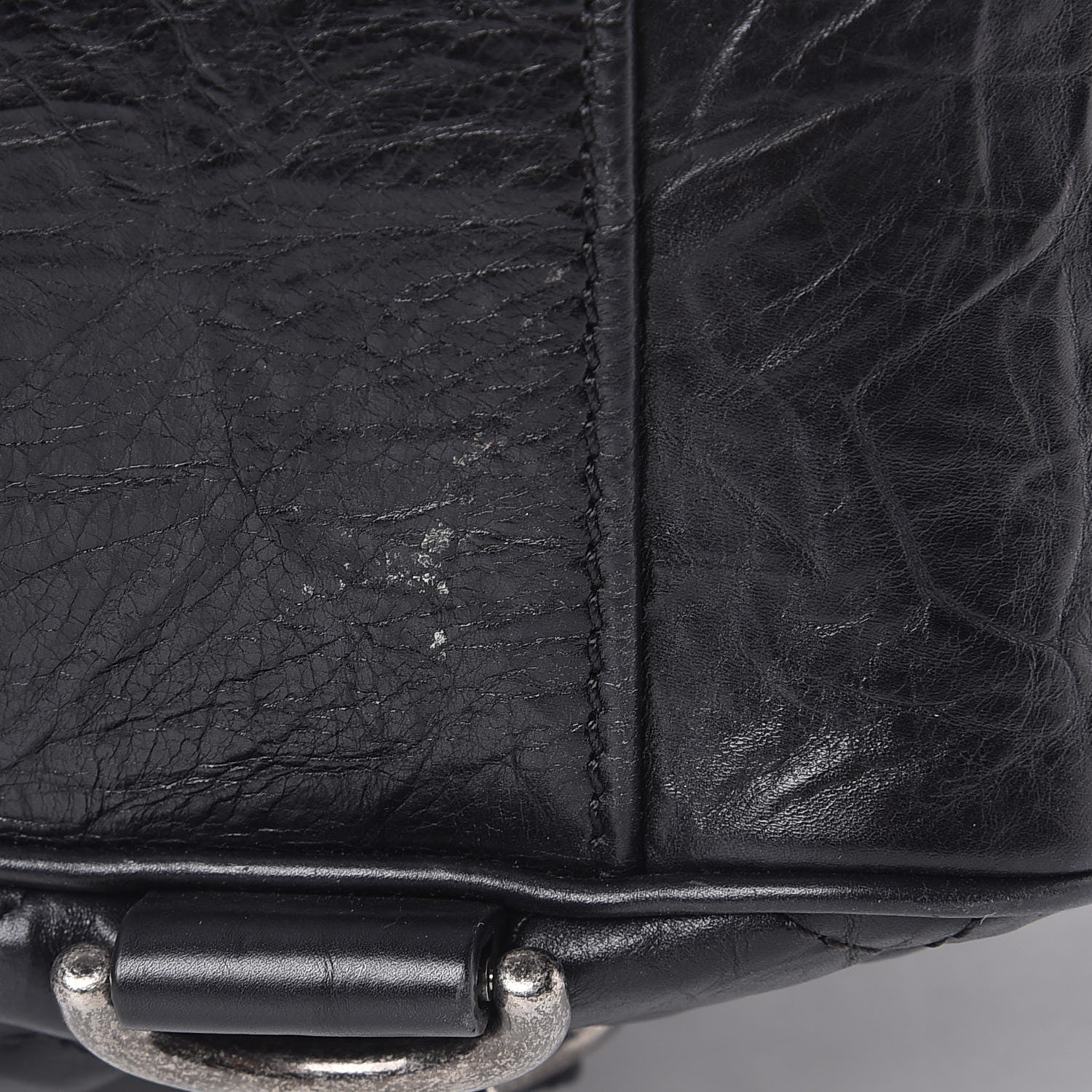 Chanel Aged Calfskin Quilted Large Casual Rock Backpack Black 8 of 8