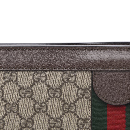 Gucci GG Supreme Monogram Web Medium Ophidia Chain Shoulder Bag Brown 11 of 12