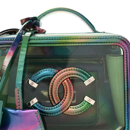 Chanel PVC Patent Calfskin Patent Lambskin Small CC Vanity Case Green 8 of 12