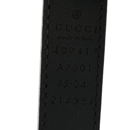 Gucci Calfskin Double G 20mm Belt 85 34 Black 3 of 5