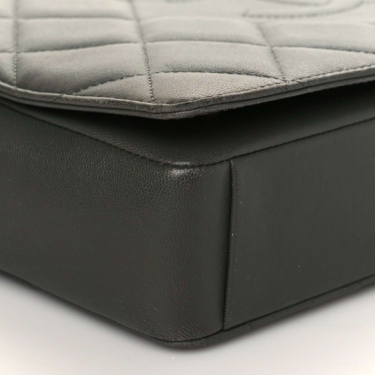 Chanel Lambskin Quilted Medium Diamond CC Flap Khaki 7 of 8