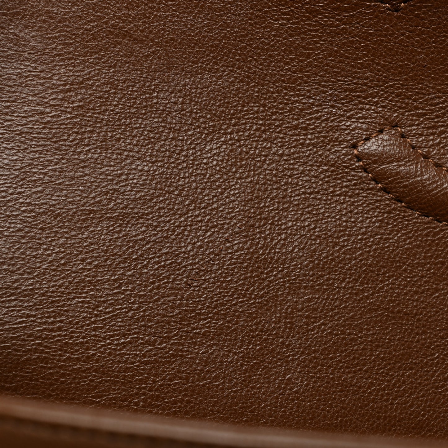 Lambskin Quilted Medium Double Flap Brown