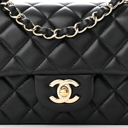 Chanel Lambskin Quilted Mini Rectangular Flap Black 8 of 11