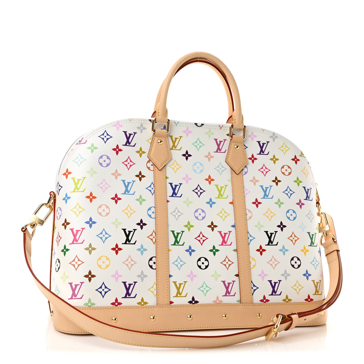 LV x TM Monogram Multicolor Alma Travel White