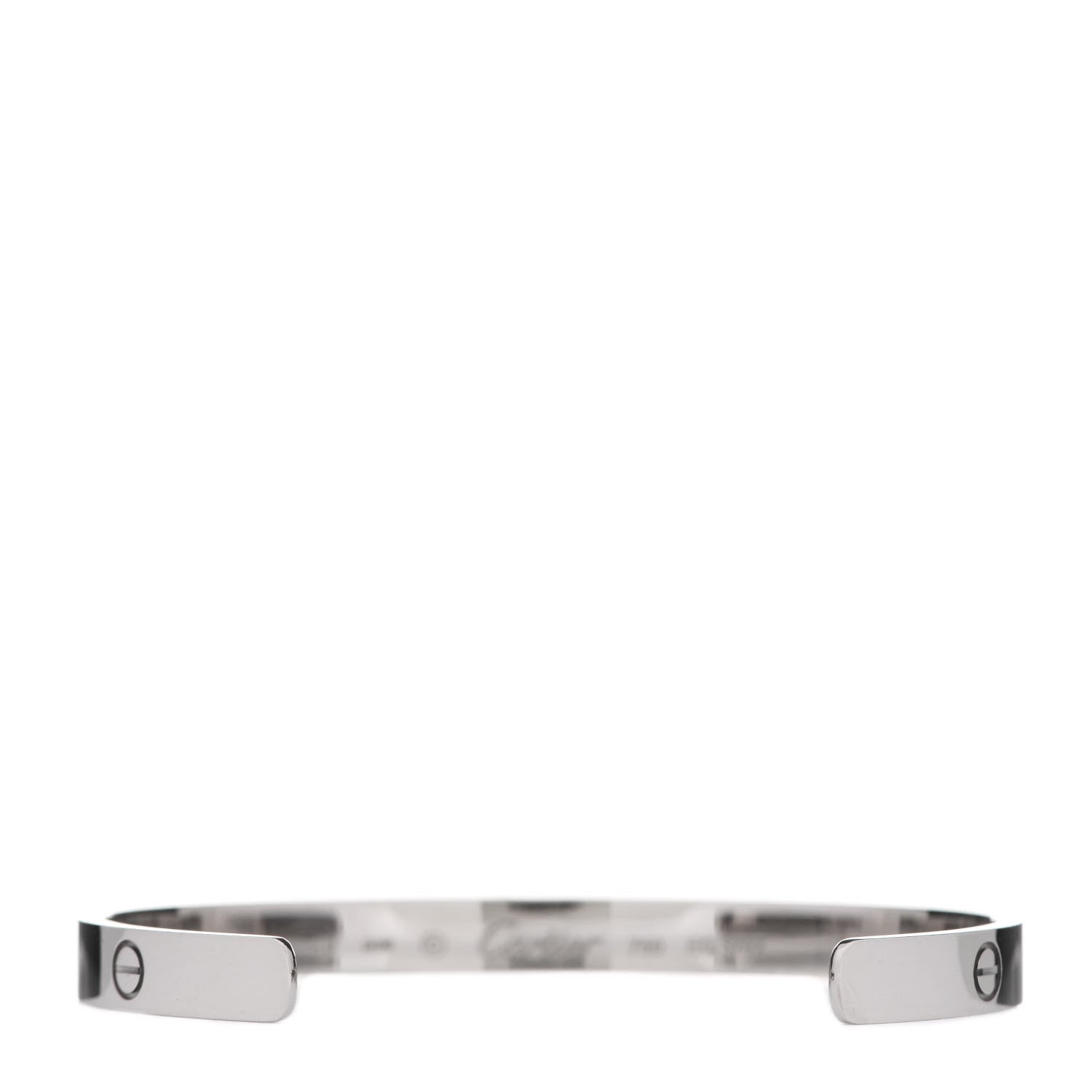 Cartier 18K White Gold LOVE Cuff Bracelet 19 2 of 4
