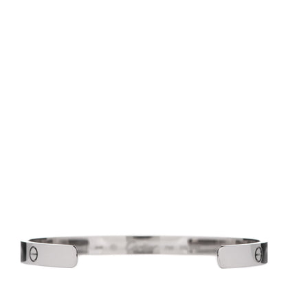 Cartier 18K White Gold LOVE Cuff Bracelet 19 2 of 4