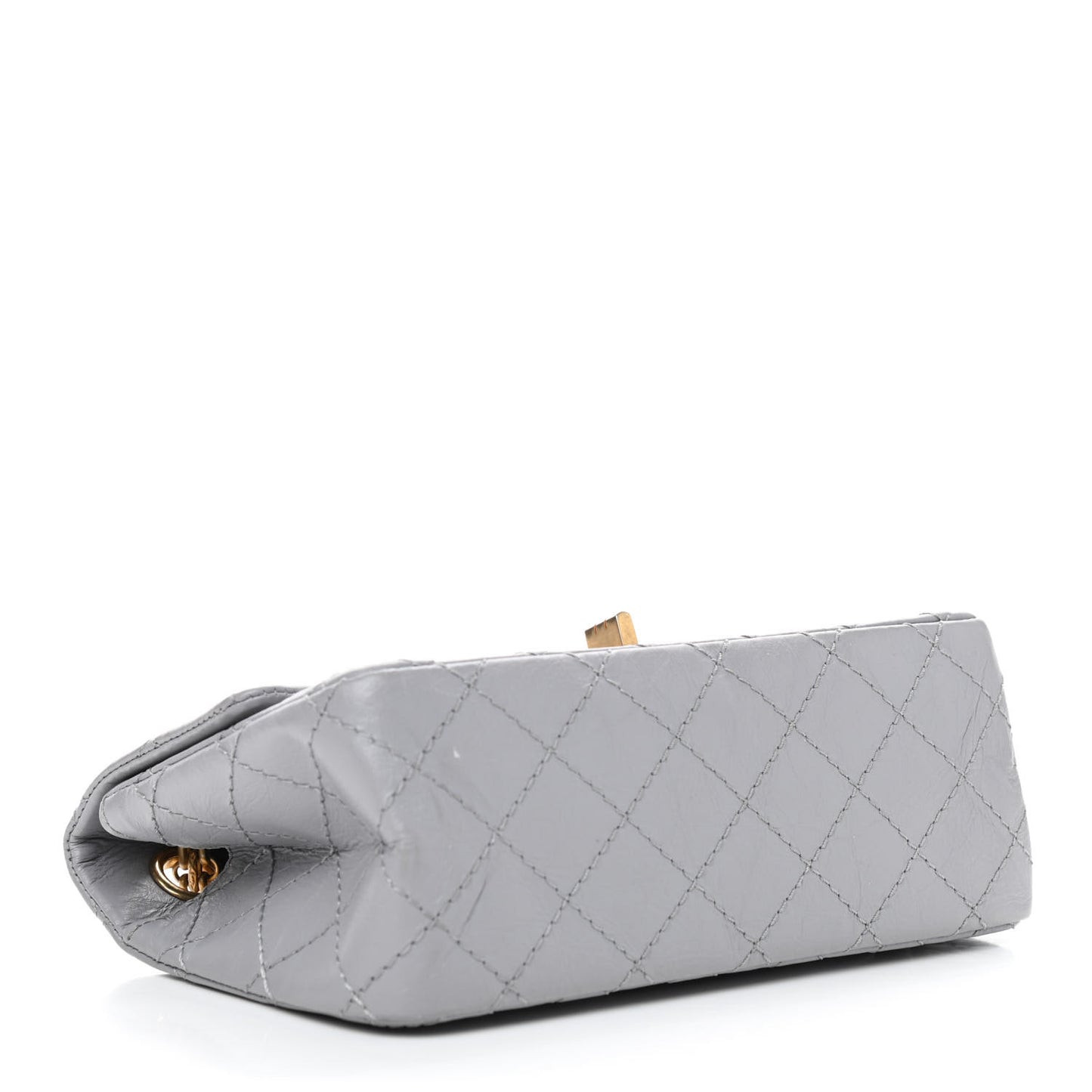 Aged Calfskin Quilted 2.55 Reissue Mini Flap Grey
