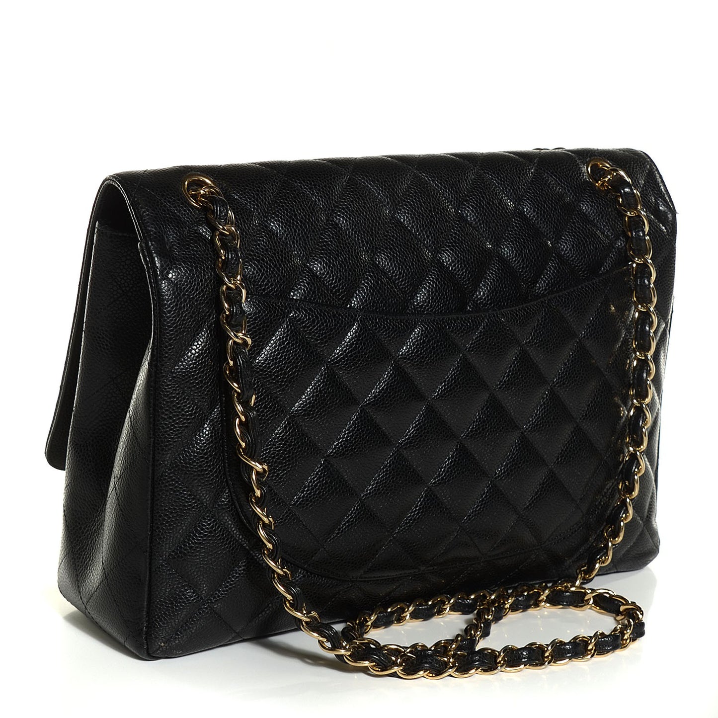 Caviar Quilted Maxi Single Flap Black