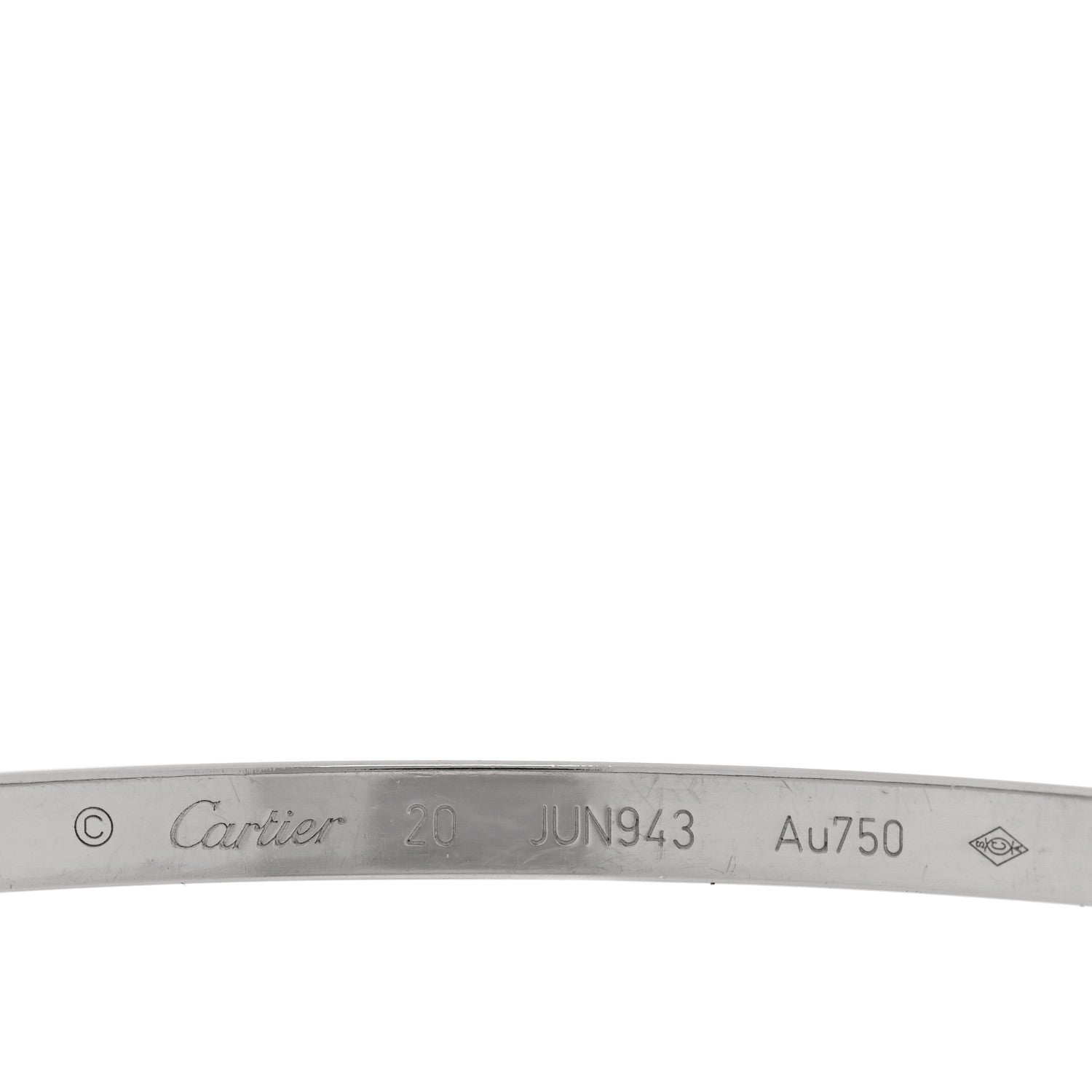 Cartier 18K White Gold Small LOVE Bracelet 20 4 of 7