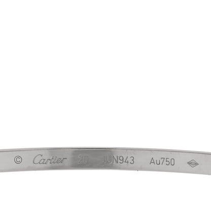 Cartier 18K White Gold Small LOVE Bracelet 20 4 of 7