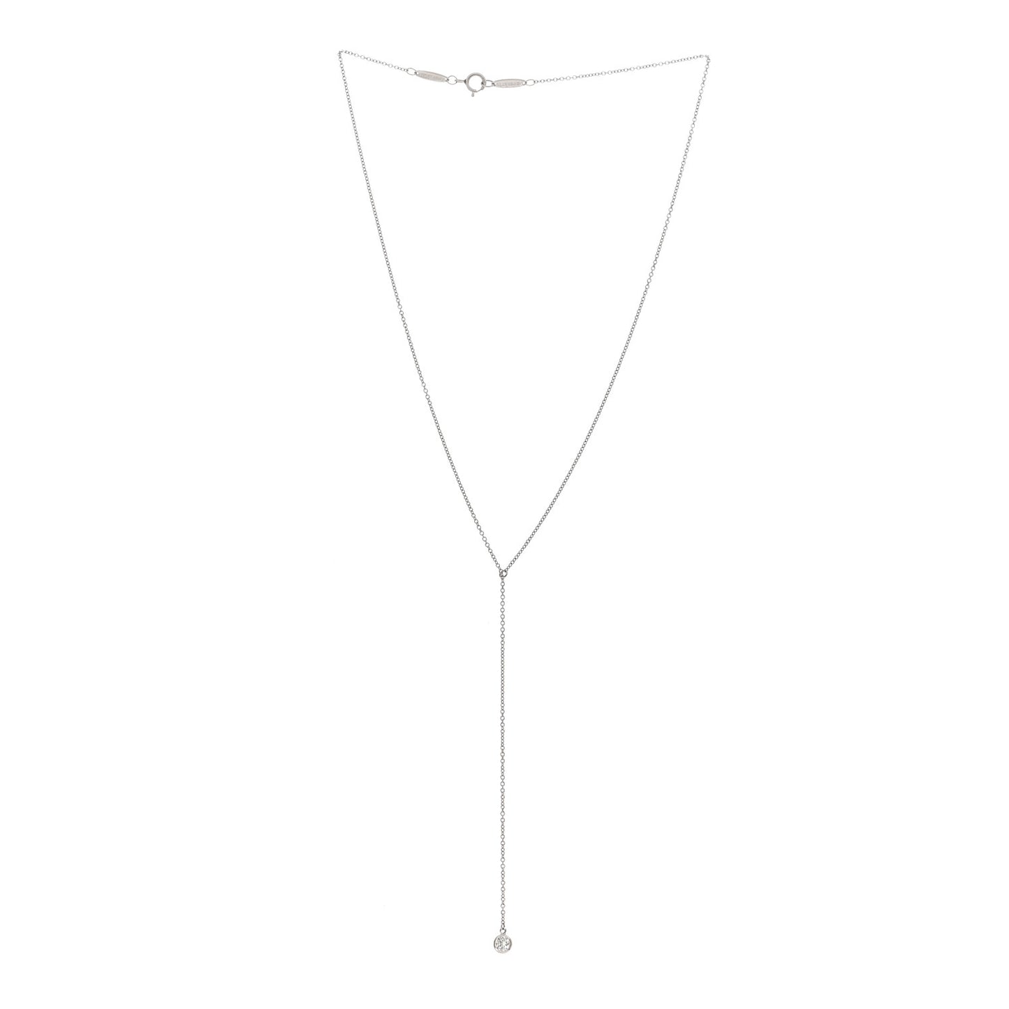 Platinum Diamond .19ct Elsa Peretti Diamonds by the Yard Lariat Necklace