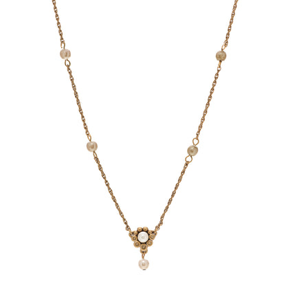 Christian Dior Pearl Long Necklace Gold 1 of 7