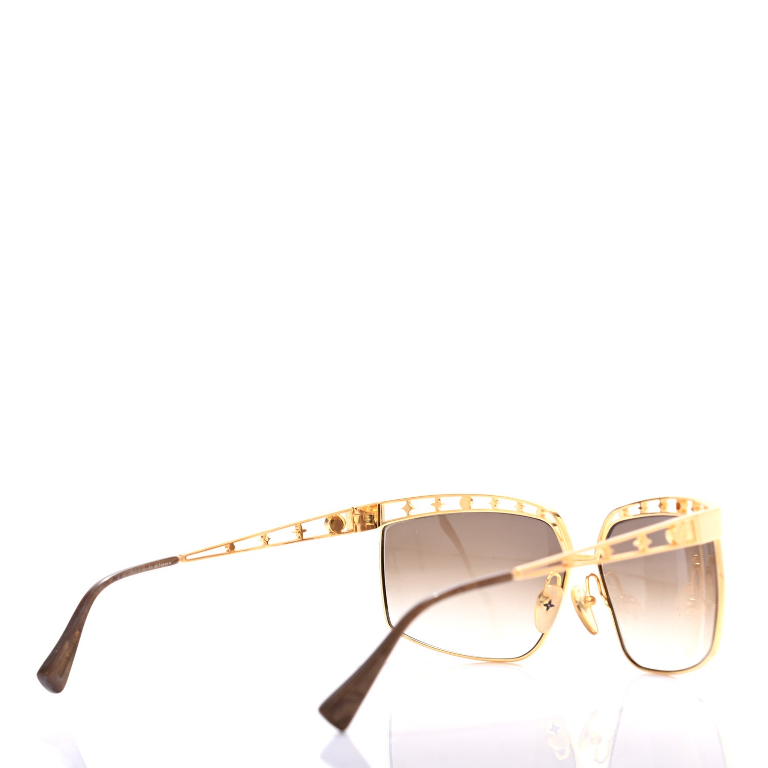 Louis Vuitton Dorothy PM Sunglasses Z0176U Gold 4 of 6
