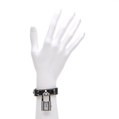 Hermes Stainless Steel Alligator Diamond Mother of Pearl 20mm Kelly Cadena Quartz Watch Noir 2 of 8