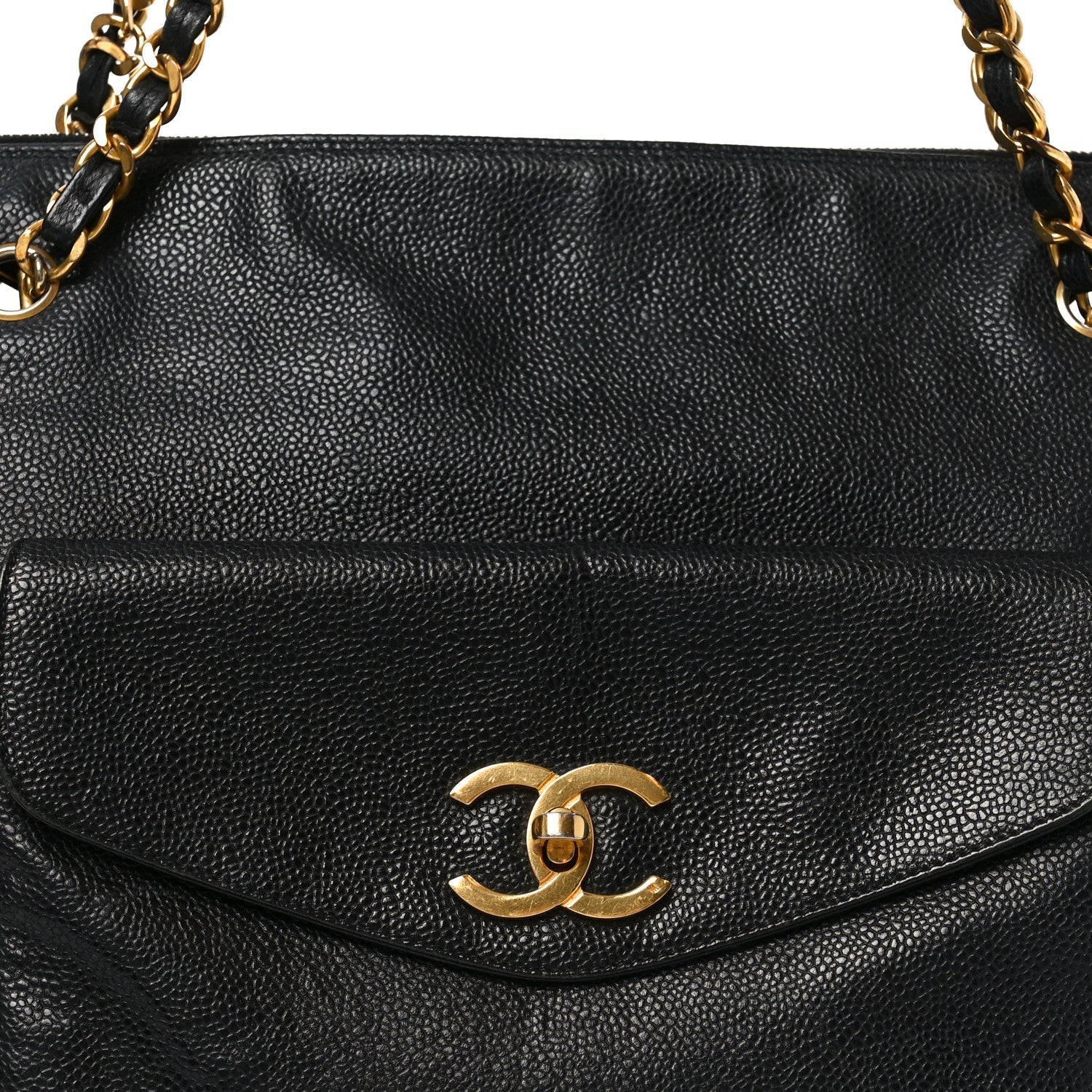 Chanel Caviar Flap Shoulder Bag Black 7 of 9