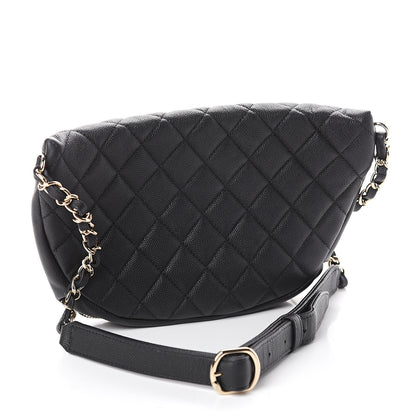 Chanel Caviar Quilted Business Affinity Waist Belt Bag Black 2 of 8