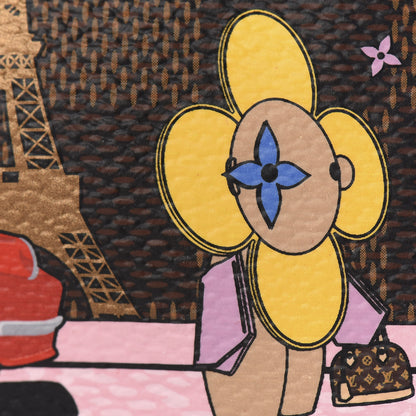 Louis Vuitton Damier Ebene 2019 Christmas Animation Mini Pochette Accessories Red 7 of 7