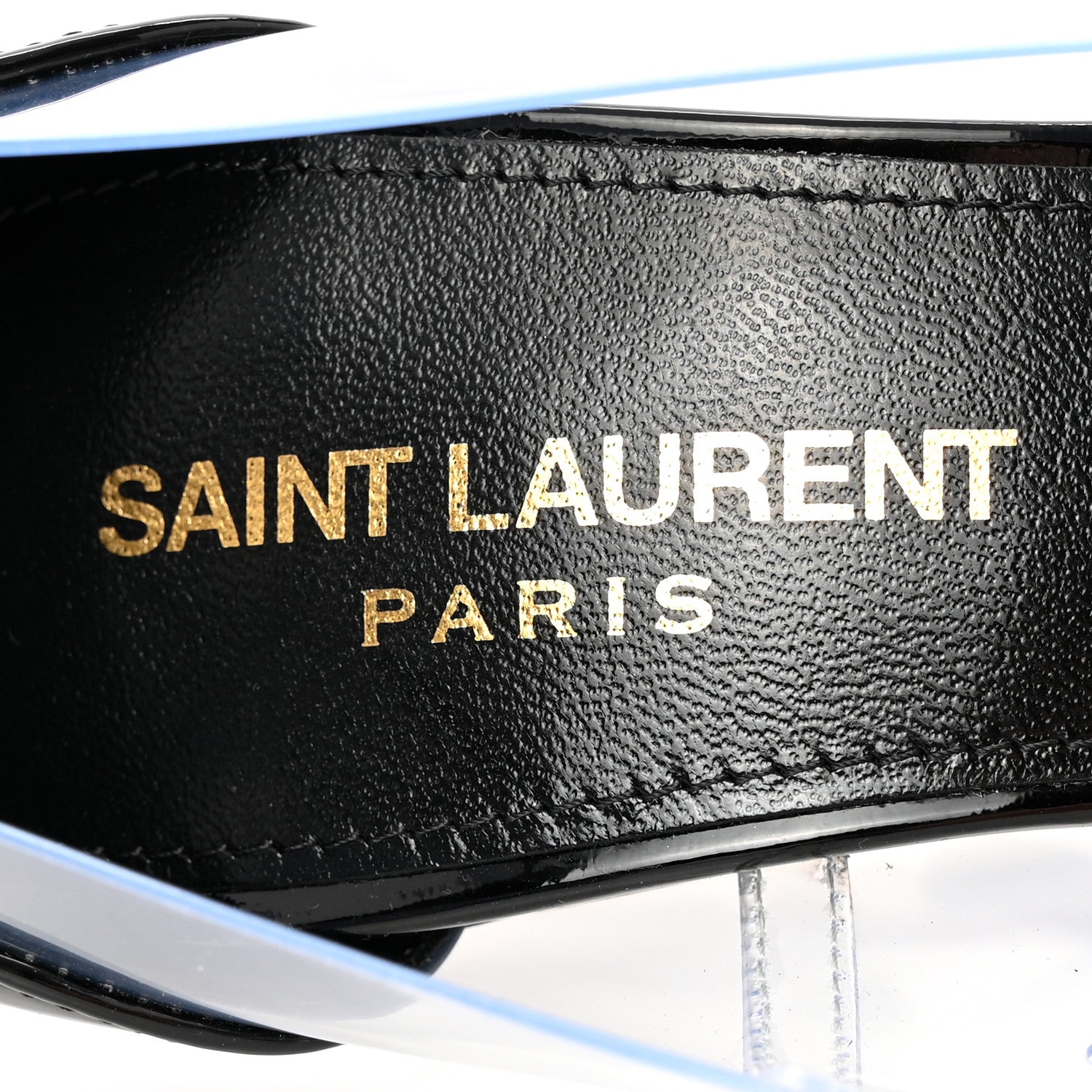 Saint Laurent Patent Calfskin PVC Opyum 35 Black Transparent 8 of 10