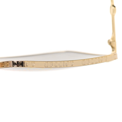 Gucci Metal Rectangular Frame Sunglasses GG0414S Gold Multicolor 8 of 9