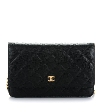 Chanel Caviar Quilted Wallet On Chain WOC Black 1 of 8