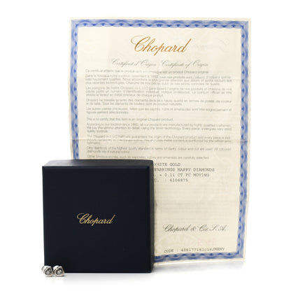 Chopard 18K White Gold Happy Diamonds Icons Heart Earrings 7 of 7