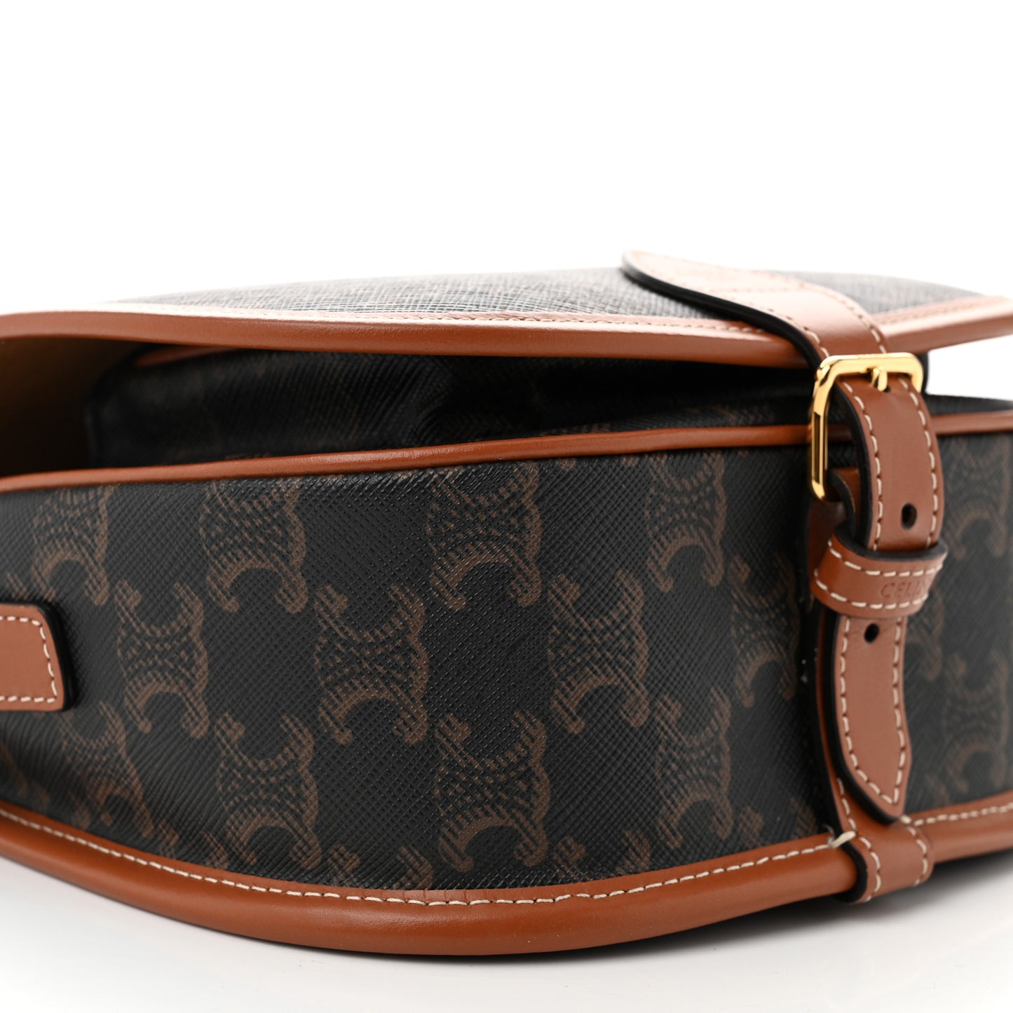 Triomphe Canvas Medium Folco Bag Tan