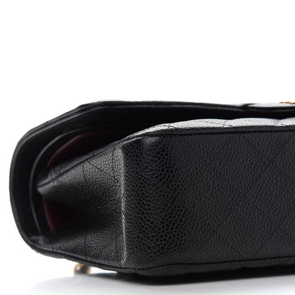 Chanel Caviar Quilted Medium Double Flap Black 8 of 9